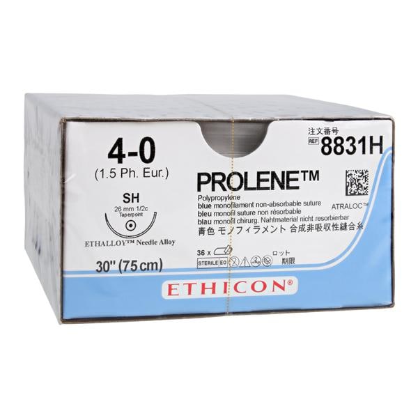 Prolene Suture 4-0 30" Polypropylene Monofilament SH Blue 36/Bx