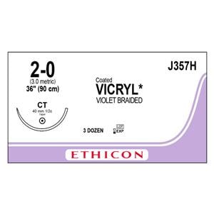 Vicryl Suture 2-0 36" Polyglactin 910 Braid CT Violet 36/Bx