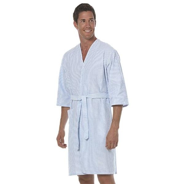 Patient Robe Adult 2X Large Blue Stripe Ea