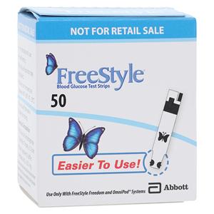 FreeStyle Blood Glucose Test Strip CLIA Waived 50/Bt, 12 BT/CA