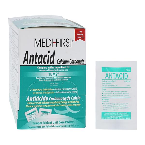 Medi-First Antacid Chewable Tablets 420mg 50x2/Bx