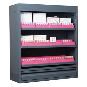 CAD/CAM Block Locker Storage Cabinet Large Grey / Vibrant Pink Ea