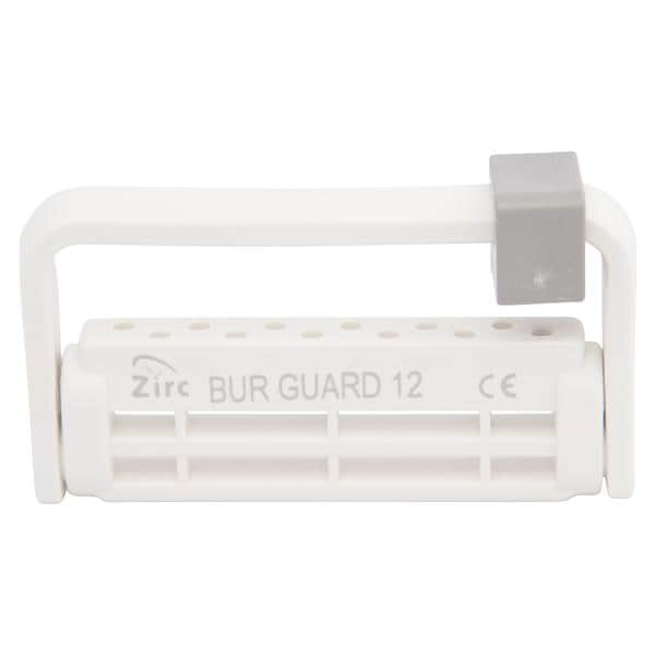 Steri-Bur Guard Bur Block Antimicrobial Microban 12 Hole White Detachable Lid Ea