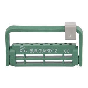 Steri-Bur Guard Bur Block Antimicrobial Microban 12 Hole Green Detachable Lid Ea