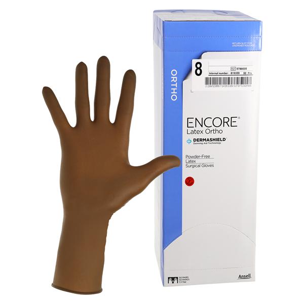 Encore Orthopaedic Surgical Gloves 8 Brown