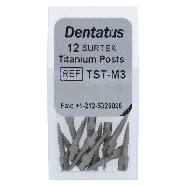 Surtex Posts Titan Refill 9.3 mm 1.35 mm Parallel Sided & Tapered End M3 12/Bx