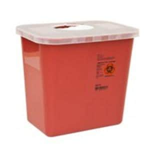 SharpSafety Sharps Container 2gal Red 7.25x10.5x10" Adj Ld Plstc EA