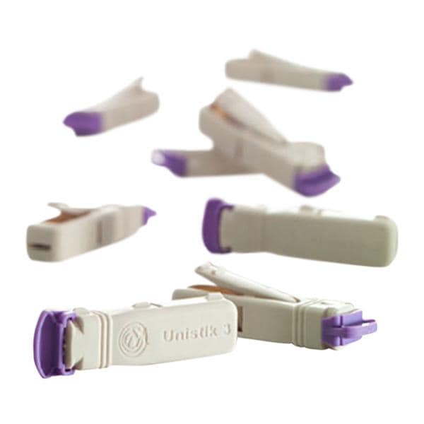 Unistik 3 Incision Device Lancet 30gx1.5mm Safety Purple 200/Bx