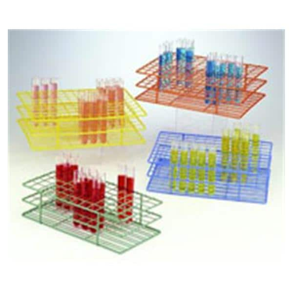 Poxygrid Test Tube Rack 13-16mm 108 Place Yellow Ea