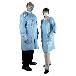 DYLS Premium Lab Coat Nonwoven SMS 9X Large White 50/Ca