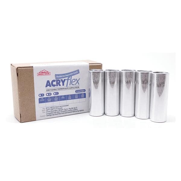 AcryFlex Denture Resins Medium 25mm Real Pink #7A 6-Pack 5/Pk