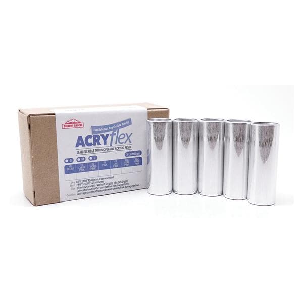 AcryFlex Denture Resins Medium 25mm Dark Pink #8A 6-Pack 5/Pk