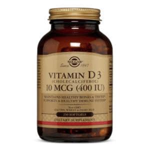 Vitamin D Supplement Softgels 400IU 250/Bt