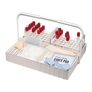 The Collector Phlebotomy Tray 14x11-1/2x2" 18 Place White EA