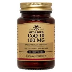 Coenzyme Q-10 Supplement Softgels Vegetarian/Kosher 100mg 30/Bt