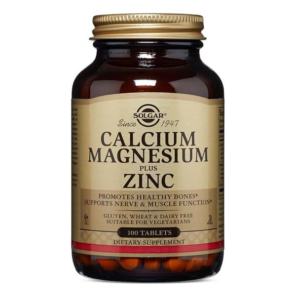 Calcium Magnesium/Zinc Supplement Tablets Vegetarian/Kosher 100/Bt