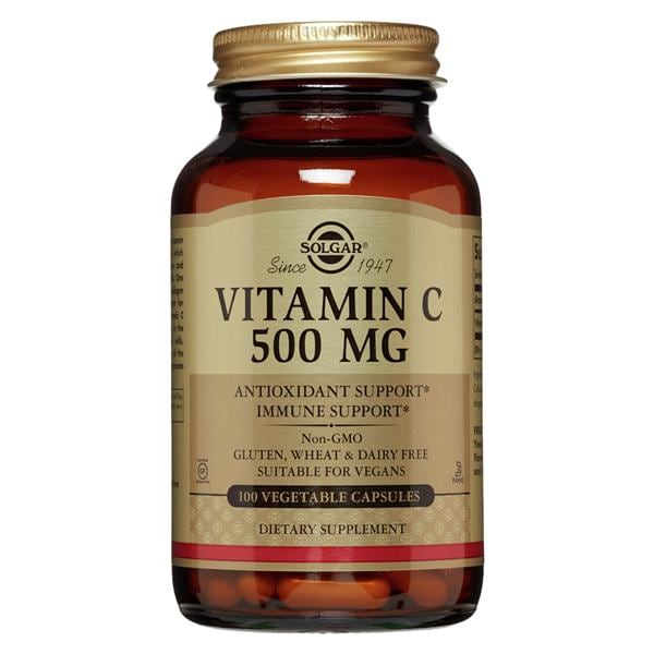 Vitamin C Adult Supplement Vegicaps Vegetarian/Kosher 500mg 100/Bt