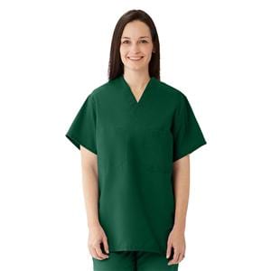 Scrub Shirt 1 Pocket Set-In Sleeves Small Evergreen Unisex Ea