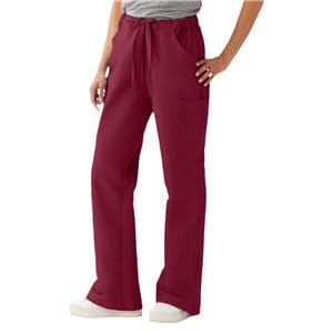 Scrub Pant 4 Pockets Large Wine Unisex Ea