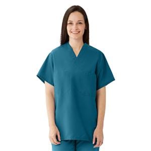 Scrub Shirt 1 Pocket Set-In Sleeves Medium Caribbean Blue Unisex Ea