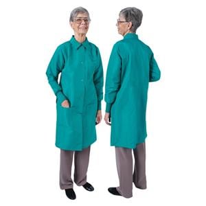 DenLine Protection Plus Lab Coat 3 Pkts Lng Tprd Slves 39" Medium Grn Womens Ea