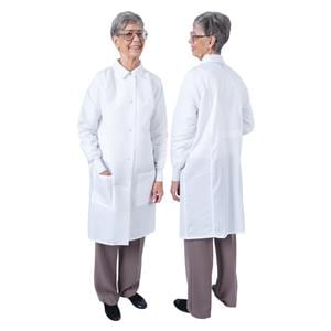 DenLine Protection Plus Lab Coat 3 Pkts Lng Tprd Slves 39" 4X Large Wt Womens Ea