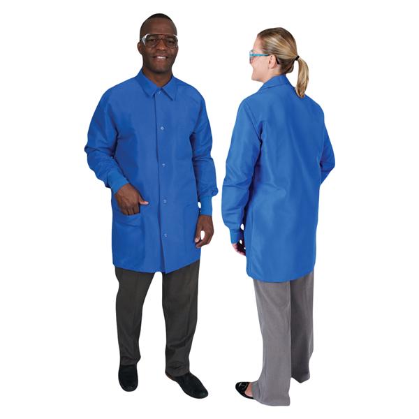 DenLine Protection Plus Lab Jacket 3 Pockets 34 in X-Small Royal Unisex Ea