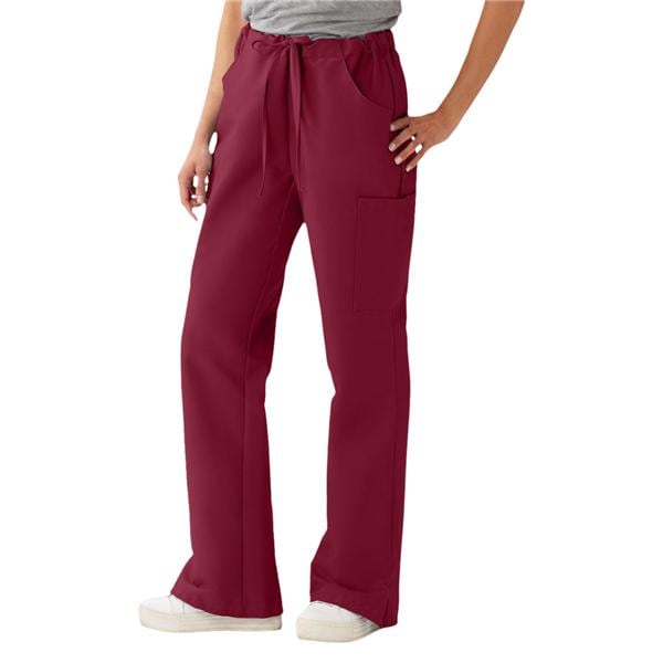 ComfortEase Scrub Pant 5 Pockets X-Small Wine Unisex Ea