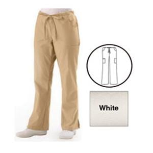 Scrub Pant 5 Pockets Large White Unisex Ea