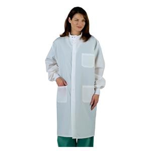 ASEP Barrier Lab Coat 3 Pockets Long Sleeves 4X Large White Unisex Ea