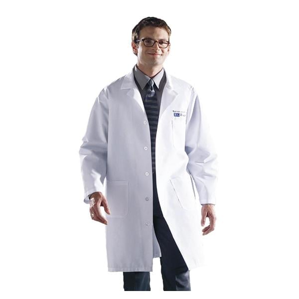 Lab Coat 3 Pockets Long Sleeves 41 in 3X Large Light Blue Unisex Ea