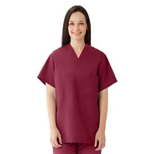 Scrub Shirt 1 Pocket Set-In Sleeves Medium Wine Unisex Ea