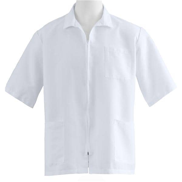 Smock 80% Polyester / 20% Cotton Short Sleeves Small White Unisex Ea