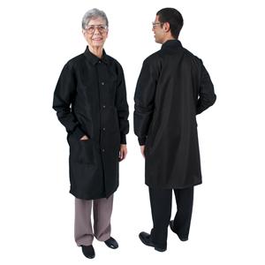 DenLine Protection Plus Long Coat 3 Pockets 41 in Large Black Unisex Ea