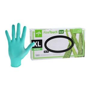 Aloetouch Ice Nitrile Exam Gloves X-Large Green Non-Sterile