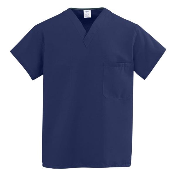 Scrub Shirt 1 Pocket Set-In Sleeves Large Midnight Blue Unisex Ea