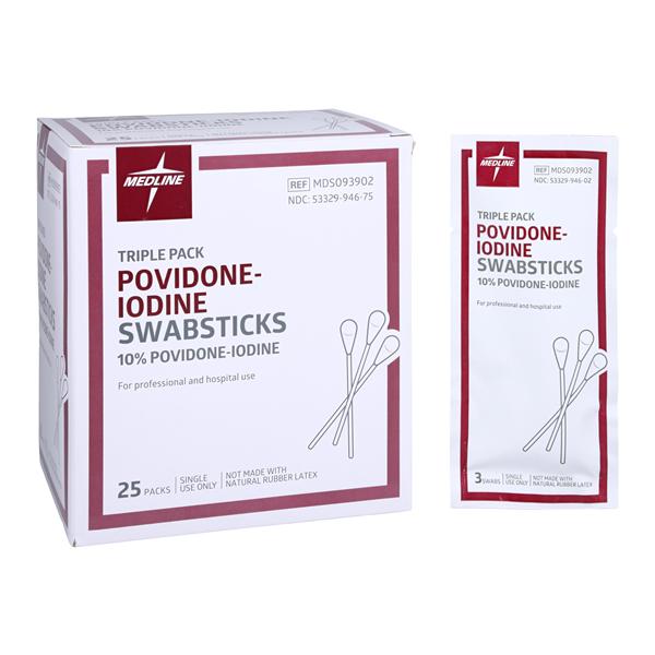 Surgical Prep Swabstick PVP Iodine 10% 3's