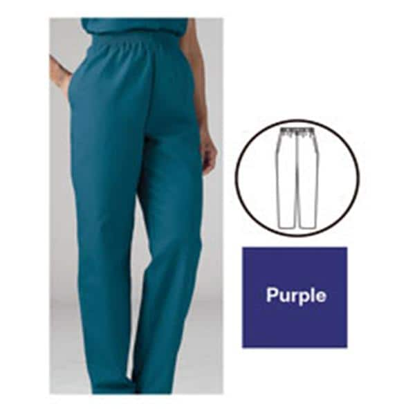 Scrub Pant 2 Pockets X-Small Purple Womens Ea