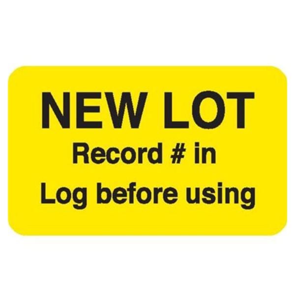 Label Yellow 1-3/4x1" 1000/Pk