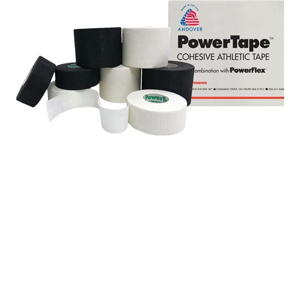 PowerTape Athletic Tape Synthetic Fibers 1"x15yd Black Non-Sterile 48/Ca