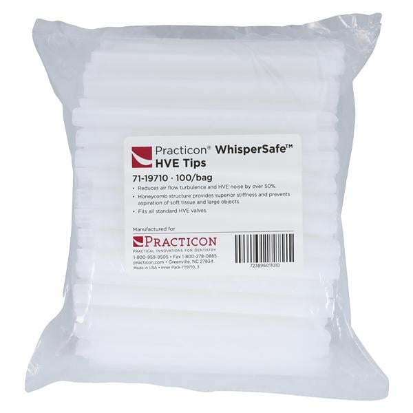 WhisperSafe HVE Tips Nonvented 100/Bg, 10 BG/CA