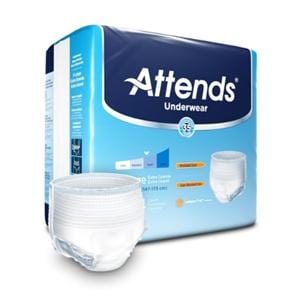 Attends Incontinence Underwear Unisex 58-68" Extra White 4x14/Ca