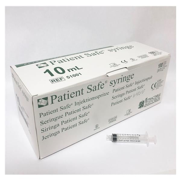 Patient Safe _ Syringe 10cc Low Dead Space 100/Bx, 8 BX/CA