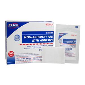 Cotton Pad 2x3" Sterile Non-Adherent Adhesive White Absorbent, 24 PK/CA