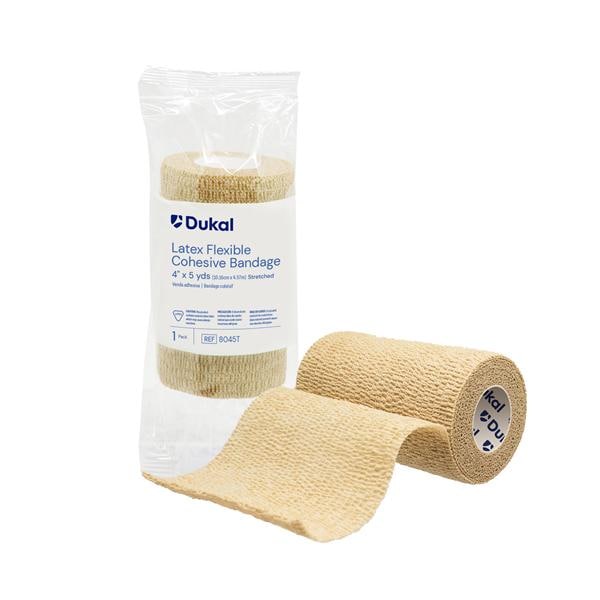 Cohesive Bandage Elastic 4"x5yd Tan Non-Sterile 18/Bx