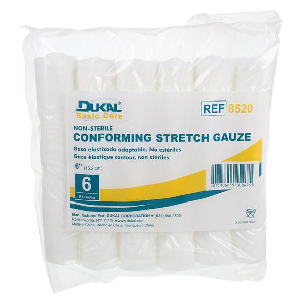 Conforming Bandage Gauze 6"x3.6yds Non-Sterile 48/Ca