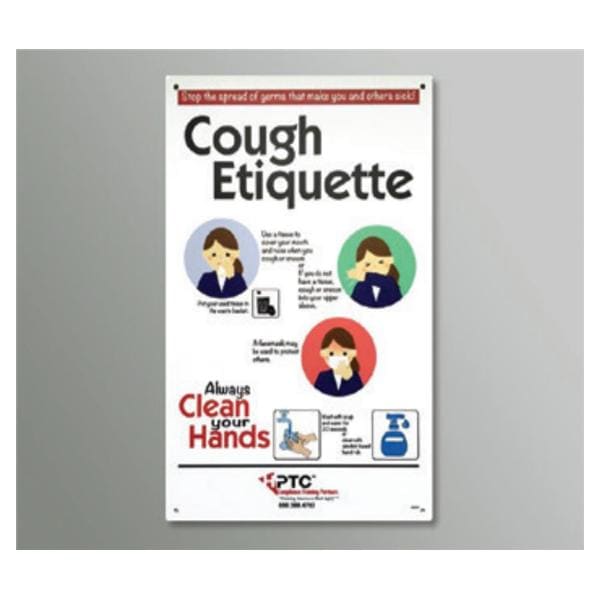 CEP Coughing Etiquette Educational Sign Ea, 12 EA/CA