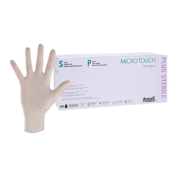 Micro-Touch Plus Latex Exam Gloves Small Cream Sterile