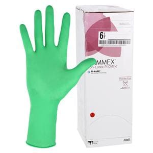 GAMMEX Non-Latex PI Ortho Polyisoprene Surgical Gloves 6.5 Standard Light Green, 4 BX/CA