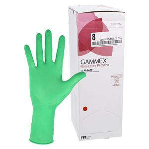 GAMMEX Non-Latex PI Ortho Polyisoprene Surgical Gloves 8 Standard Light Green, 4 BX/CA